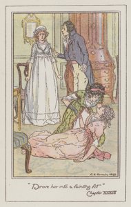 Ilustración para Sentido y Sensibilidad de Jane Austen de Charles Edmund Brock