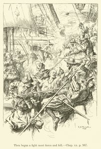 Ilustración para Westward Ho! de Charles Kingsley (grabado)