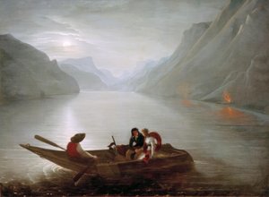 Julie y Saint-Preux en el lago de Ginebra de Charles Edouard Crespy Le Prince