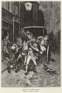 Arresto de Georges Cadoudal, insurgente realista bretón, París de Charles Edouard Delort