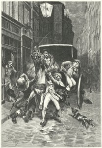 El arresto de Georges Cadoudal, conspirador bretón contra el régimen revolucionario francés de Charles Edouard Delort