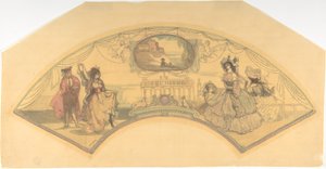 Montura de abanico: La Plaza Española, 1896
