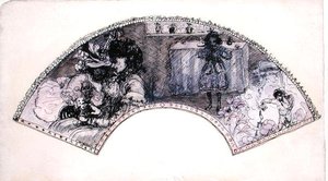 Diseño de abanico (Le Boudoir) de Charles Edward Conder