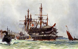 El viejo Implacable (Duguay Trouin) en Devonport, 1901