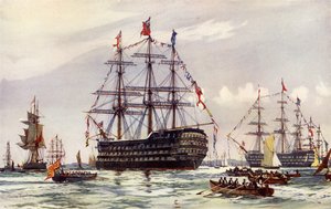 La Reina en la revisión de Spithead de 1845