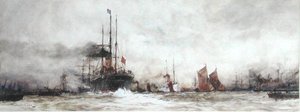 El Támesis en Blackwall Reach de Charles Edward Dixon