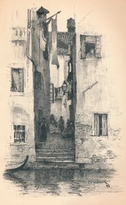 Una calle en Venecia, 1895 de Charles Edward Holloway