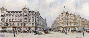 D H Evans, Merceros de Seda del West End, 292-320 Oxford Street de Charles Edwin Flower