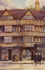 Staples Inn, entrada de Holborn, Londres de Charles Edwin Flower