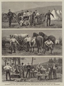 Campamento de la Artillería Real y la Artillería Real a Caballo en el Nuevo Bosque, Hay, Breconshire