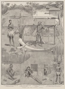Escenas en el Congo, África de Charles Edwin Fripp