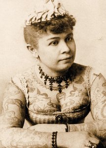Retrato de Annie Howard la dama tatuada