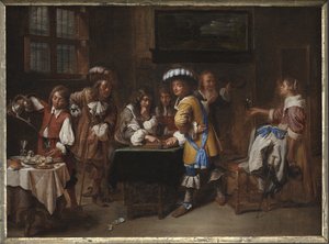 Jugadores de Trictrac de Charles Emanuel Biset