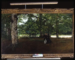 Promenade In The Woods (óleo sobre lienzo) de Charles Emile Auguste Carolus Duran