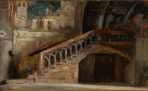 Vista en la iglesia inferior de San Francisco en Asís de Charles Emile Auguste Carolus Duran
