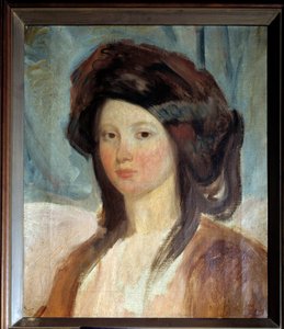Retrato de Juliette Drouet, actriz y amante de Victor Hugo de Charles Emile Callande de Champmartin