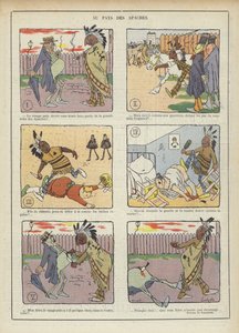 En la tierra de los Apaches. Ilustración para Le Rire