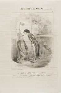 Un Estudiante de Medicina Comenzando (placa 12) de Charles Emile Jacque