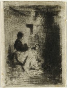 Una Mujer y su Hijo de Charles Emile Jacque
