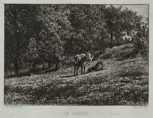 Un huerto de Charles Emile Jacque