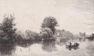 Bordes del Marne de Charles Emile Jacque
