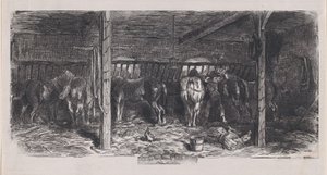 Diciembre del Álbum de Temas Rústicos, 1859 de Charles Emile Jacque
