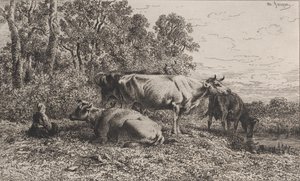 Vacas Holandesas de Charles Emile Jacque