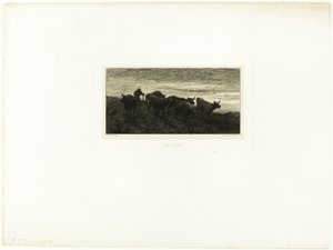 Atardecer de Charles Emile Jacque