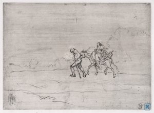 Huida a Egipto de Charles Emile Jacque