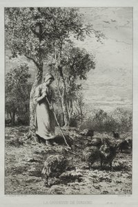 La Gardeuse de Dindons de Charles Emile Jacque