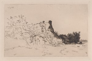 La Grande Chaumière Kercassier, 1875 de Charles Emile Jacque