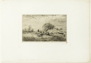 Paisaje con Rebaño de Cerdos
