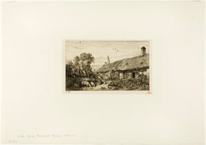 Paisaje con casa campesina de Charles Emile Jacque