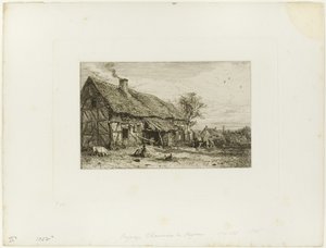 Paisaje con Vivienda Campesina de Charles Emile Jacque