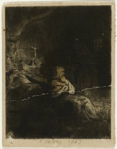 Monje en oración de Charles Emile Jacque