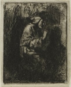Monje en oración de Charles Emile Jacque