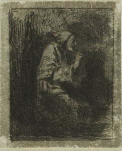 Monje en oración de Charles Emile Jacque