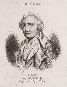 Retrato de J.B. Greuze, siglo XIX de Charles Emile Jacque