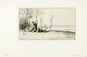 Segadores en descanso de Charles Emile Jacque