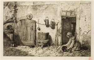 Sirvienta de cocina de Charles Emile Jacque