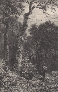 Cazando una becada de Charles Emile Jacque