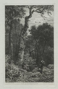 Cazando la becada de Charles Emile Jacque