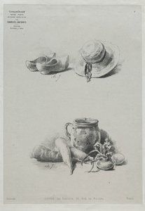 Naturaleza Muerta de Charles Emile Jacque