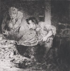 Los falsificadores, 1843 de Charles Emile Jacque