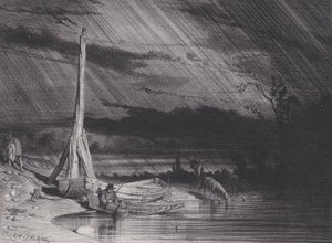 El pescador, tiempo lluvioso, ca. 1853