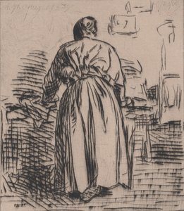 La Mujer que Plancha de Charles Emile Jacque