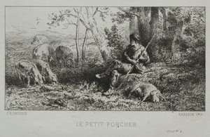 El pequeño porquero de Charles Emile Jacque