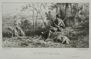 El pequeño porquerizo de Charles Emile Jacque