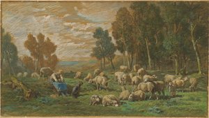La pastora de Charles Emile Jacque