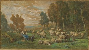 La pastora de Charles Emile Jacque